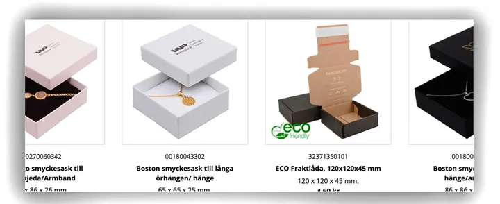 <p>Några av Westpacks standardprodukter som kunderna kan beställa på webben.</p>
