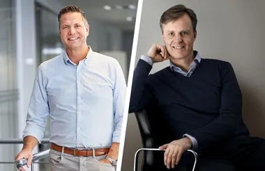 <p>Rikard Ahlin som är vd på Ettiketto och Nicklas Margård, affärsområdeschef Industri på Volati.</p>
