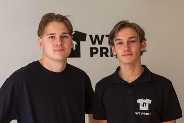 <p>Tage Kaiser och Alexander Chatila som gemensamt driver nystartade WT Prints.</p>
