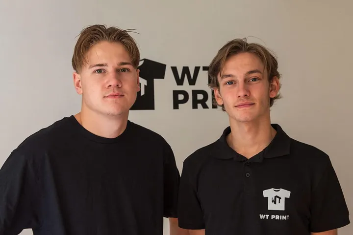 <p>Tage Kaiser och Alexander Chatila som gemensamt driver nystartade WT Prints.</p>
