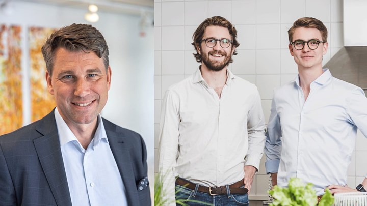<p>Lars Ljungälv, vd Bergendahls & Son med Joel Falck och Anton Malmberg grundare av Kitchentime.</p>
