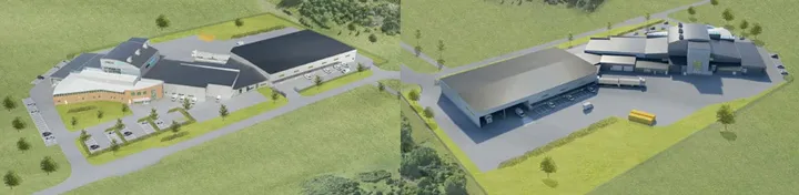 <p>Skiss på den planerade utbyggnaden av tryckerifastigheten.</p>
