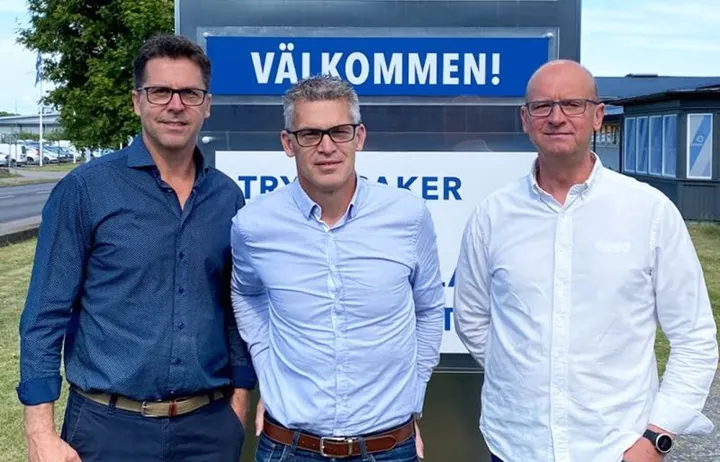 <p>Stefan Garnman, Joakim Ulestedt och Roger Hall är ägartrion på Infoservice i Kalmar.</p>
