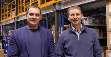 <p>Janis Zirnis, Business Development Manager och Guntis Kronbergs, Managing Director<br />
Starlett HQ i Lettland.</p>
