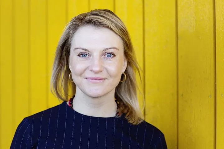 <p>Evelina Lindgren, vd på Apak</p>
