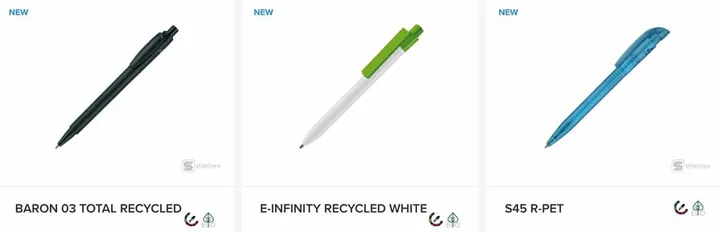 <p>Några av Inglis utvalda ECO-pennor, som utgjort hälften av  försäljningen 2020.</p>
