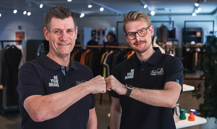 <p>Jörgen Wikström vd på Z-Profil och Gustav Boström på NWP Skellefteå.</p>
