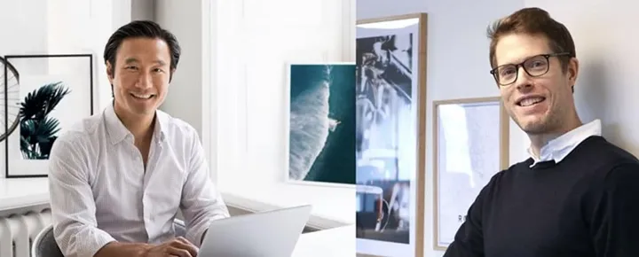 <p>Fredrik Palm vd på Desenio och Tobias Renlund vd på Poster Store.</p>
