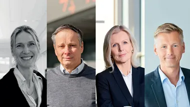 <p>?Lotta Frenssen vd Elmia AB, ?Christian Clemens vd Stockholmsmässan, ??Carin Kindbom vd och koncernchef Svenska Mässan Gothia Towers, ?Joachim Warnberg vd Easyfairs Nordic</p>
