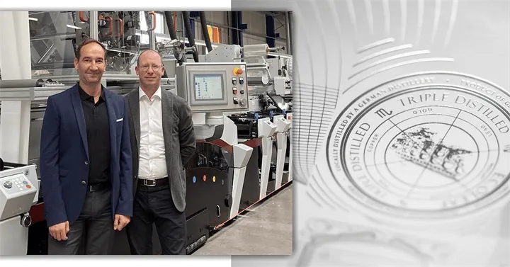 <p>Mr. Barthel, Barthel Gruppe Owner and Jan Franz Allerkamp, Managing Director, ACTEGA Metal Print (Bilder: Actega)</p>
