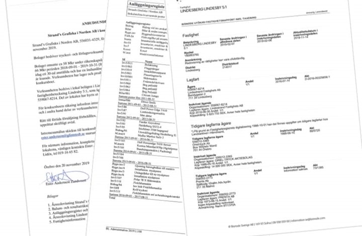 <p>Strands Grafiska säljs nu av konkursförvaltaren – här hittar du hela anbudsunderlaget.</p>
