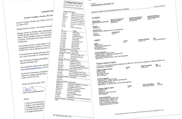 <p>Strands Grafiska säljs nu av konkursförvaltaren – här hittar du hela anbudsunderlaget.</p>
