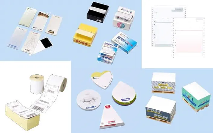 <p>Dataform och Häftdesign är specialiserad på block, häftisar och blanketter – nu byter de ägare. (Bilder från haftdesign.se och dataform.se)</p>
