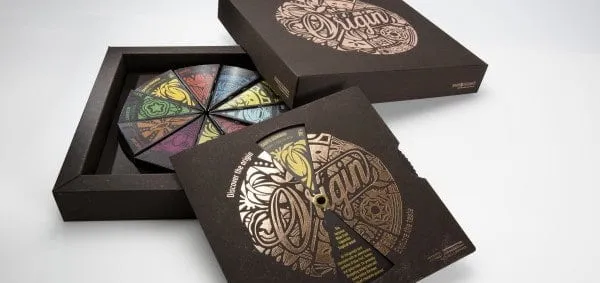 <p>The Origin Box är gjord av tre sorters pappersmaterial varav två, Invercote och Incada, tillverkas av Iggesund Paperboard som har ett av branschens mest värdefulla varumärken enligt en ny undersökning. (Bild: Iggesund Paperboard)</p>
