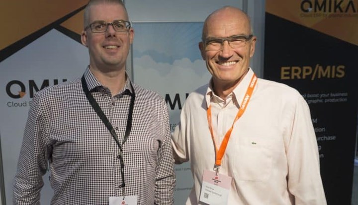 <p>Mathias Erlandsson, grundare av Omikai, tillsammans med Knut Grav som snart ska sälja Omikai i Norge.</p>
