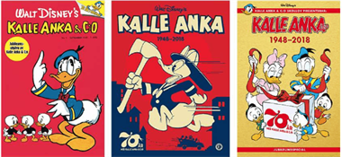 <p>De första svenska numren av Kalle Anka</p>
