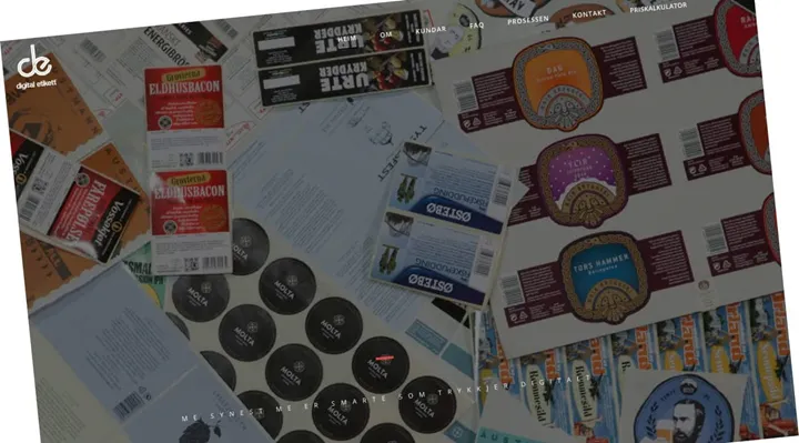 <p>På företagets webbplats berättar man om etiketter och företaget.</p>
