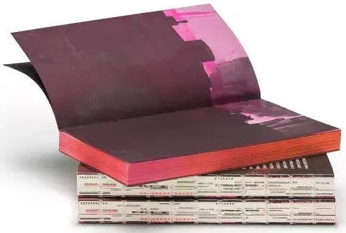 <p>Årets vackraste bok – bland annat tryckt med fluorescerande färg. (Foto: Jens Östman)</p>
