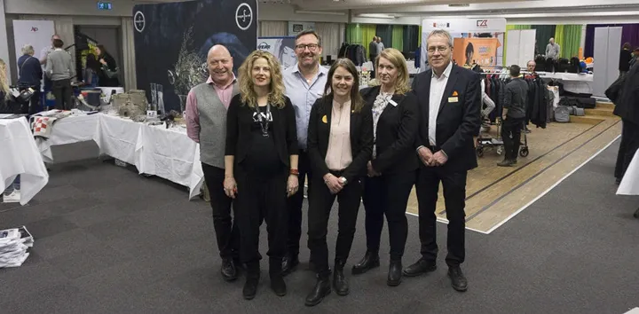 <p>Arrangörerna från vänster: Simon Rosner Collection 12, Cecilia Dellham Exakt, Peter Persson FF Profilreklam, Malin Flodin Meri Textil och Reklam, Cecilia Lewenhagen Prendo och Claes-Göran Åberg Art4m</p>
