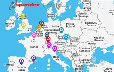 <p>Spandex har verksamhet i Europa och Australien. (Bild: Skärmdump från spandex.com)</p>
