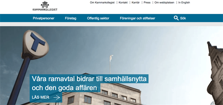 <p>Kammarkollegiet/Statens Inköpscentral har kommit med tilldelningsbeslut i tryckeriupphandling. (Bild: skärmdump kammarkollegiet.se)</p>
