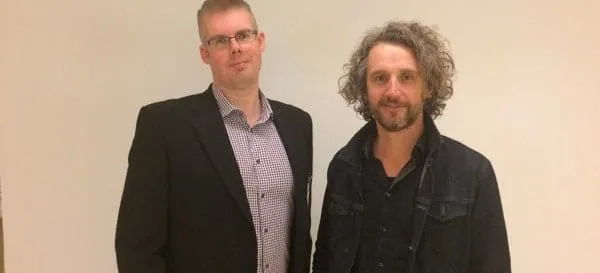 <p>Mathias Erlandsson på Omikai och Gustaf Sjöberg på Södermalms Snabbkopiering gjorde upp en affär om nytt affärssystem på GrafKoms temadag om IT.</p>
