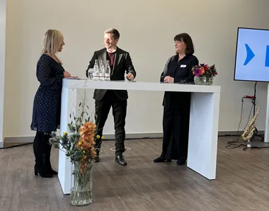 Michael Köhler, vd för RX Germany tillsammans med Petra Lassahn (till höger) som är ansvarig för PSI-mässan.