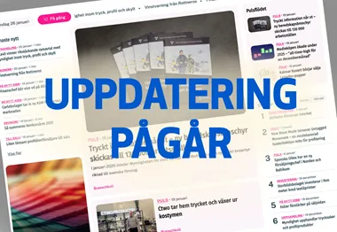 Uppdatering pa°ga°r